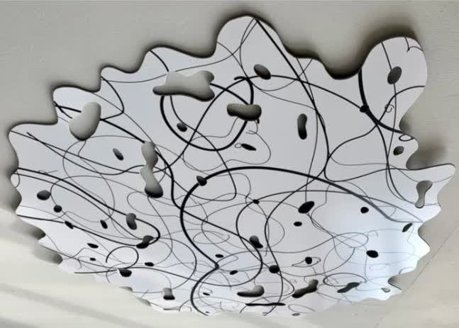 Steve Bickley — Orchid, delicate line-relief sculpture